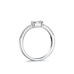 Minimalist emerald cut ring