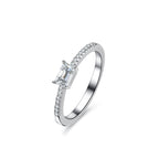Minimalist emerald cut ring
