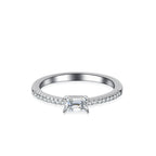 Minimalist emerald cut ring