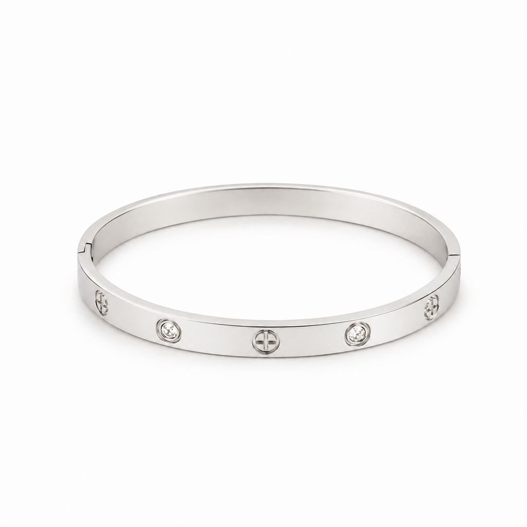 Bohemian cross bangle bracelet