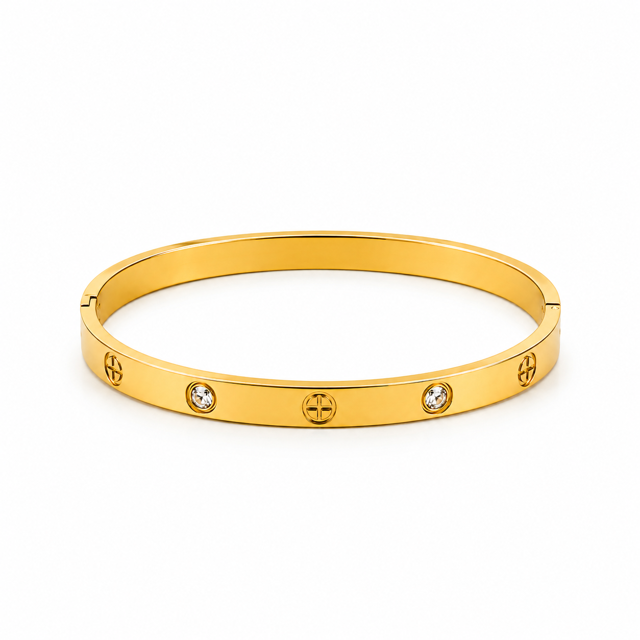 Bohemian cross bangle bracelet