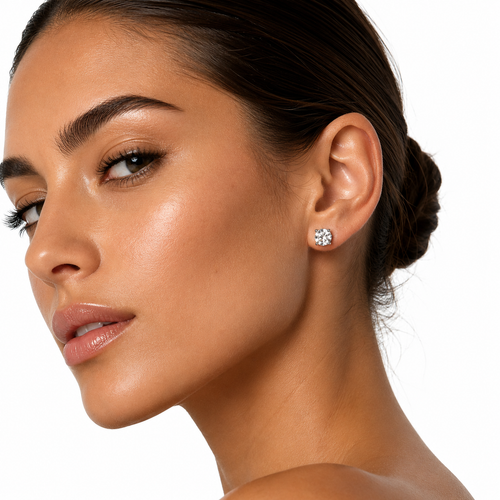 Éclat solitaire earrings
