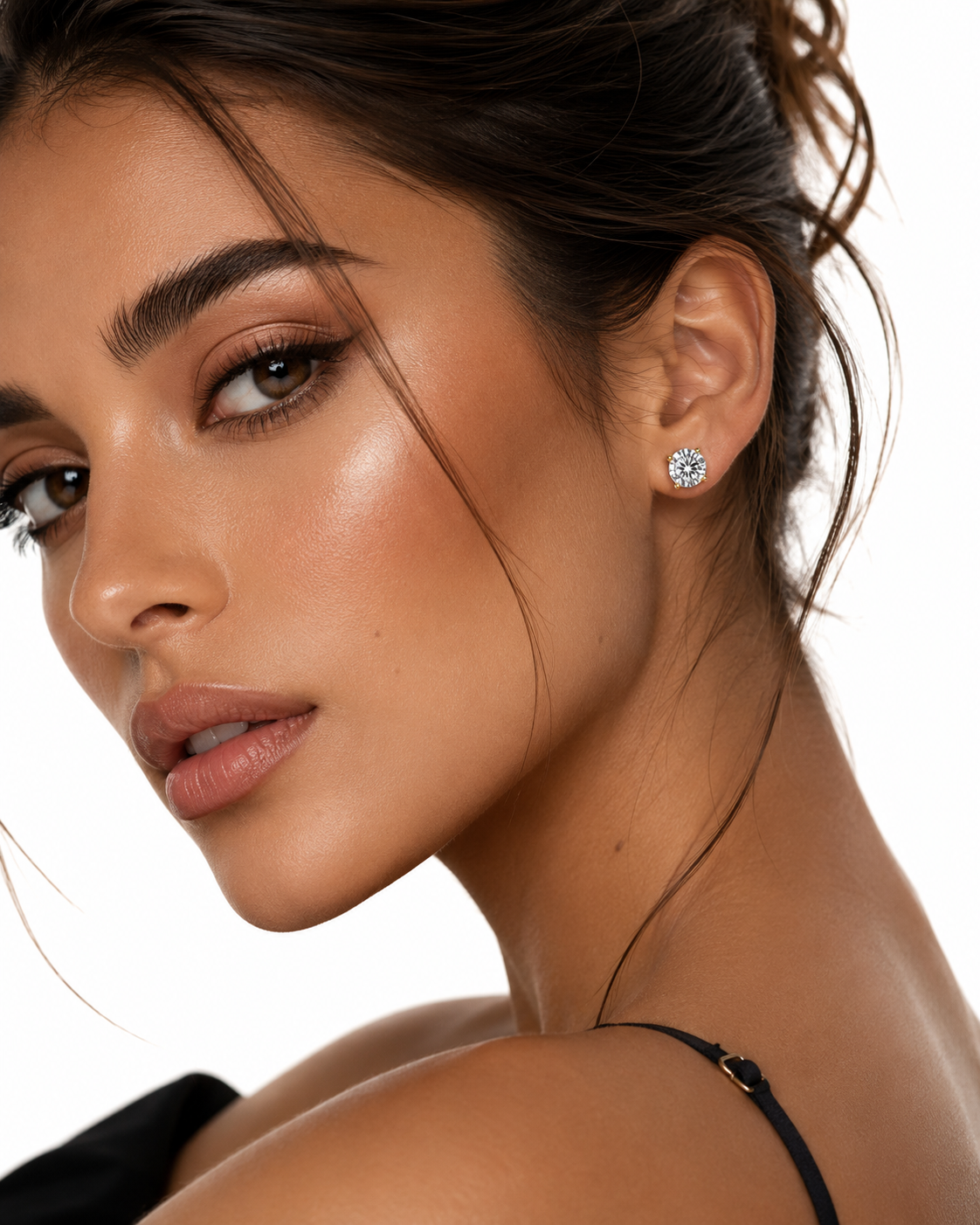 Éclat solitaire earrings