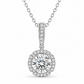 Étoile halo diamond necklace