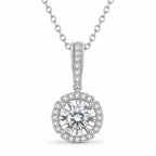 Étoile Halo Diamond Necklace