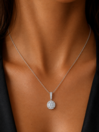 Étoile Halo Diamond Necklace