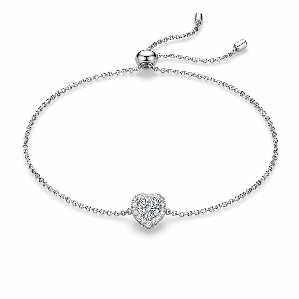 Amora heart diamond bracelet