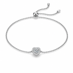 Amora heart diamond bracelet