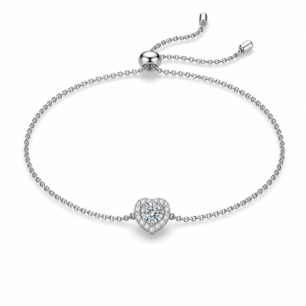 Amora heart diamond bracelet