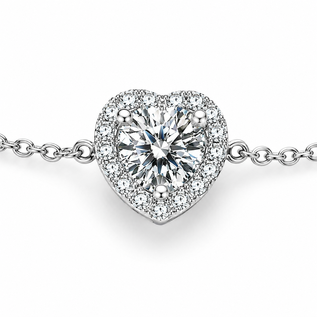 Amora heart diamond bracelet