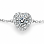 Amora heart diamond bracelet
