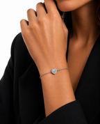 Amora heart diamond bracelet
