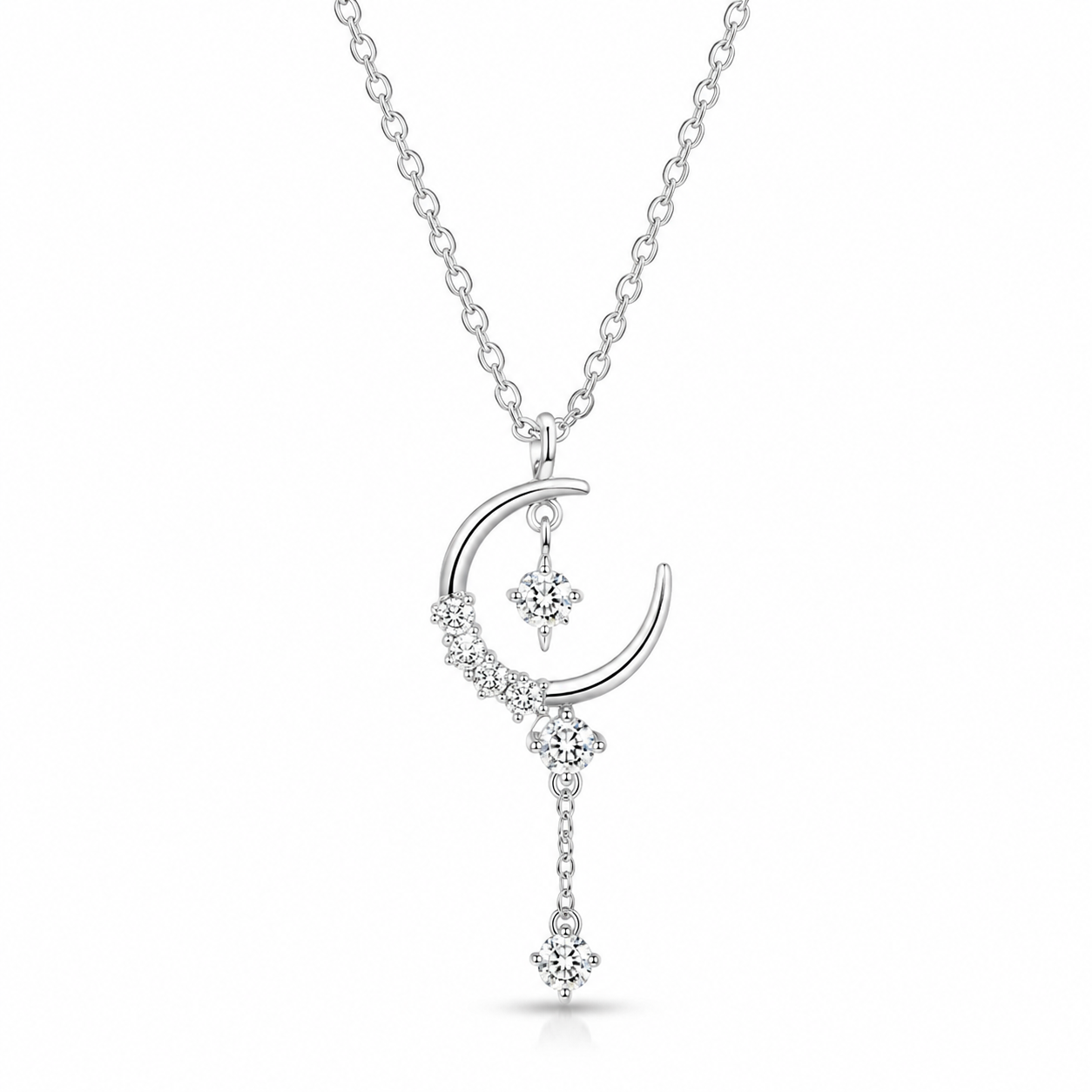 Celestial Moon Drop Necklace