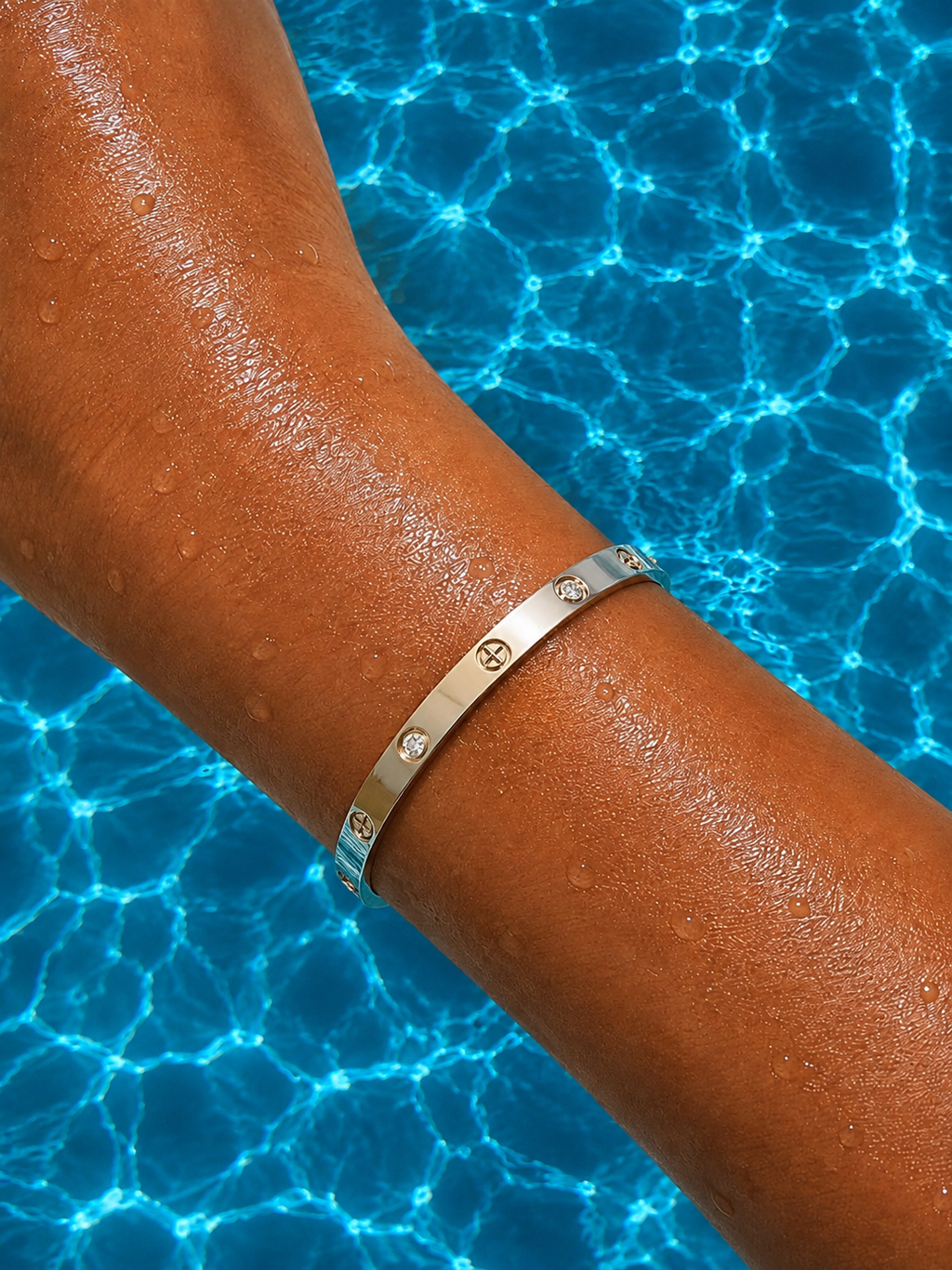 Bohemian Cross Bangle Bracelet