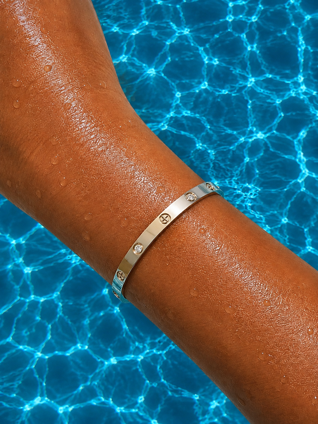 Bohemian Cross Bangle Bracelet