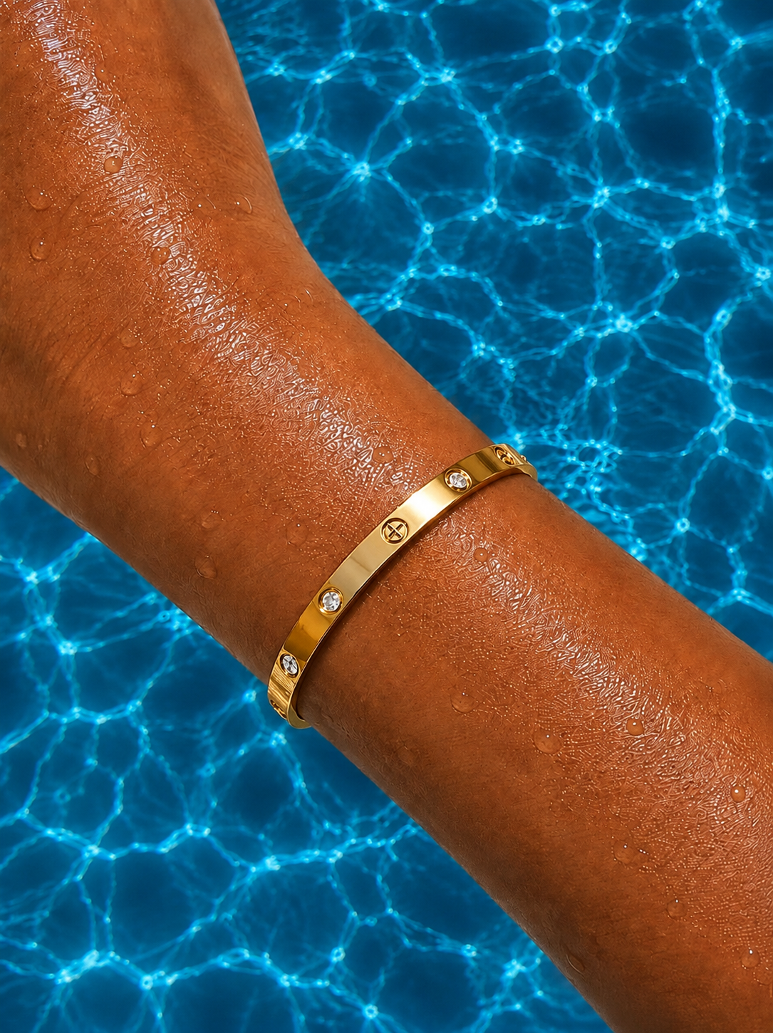 Bohemian Cross Bangle Bracelet